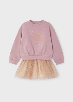 Mayoral Girl Tulle Skirt and Sweatshirt Set