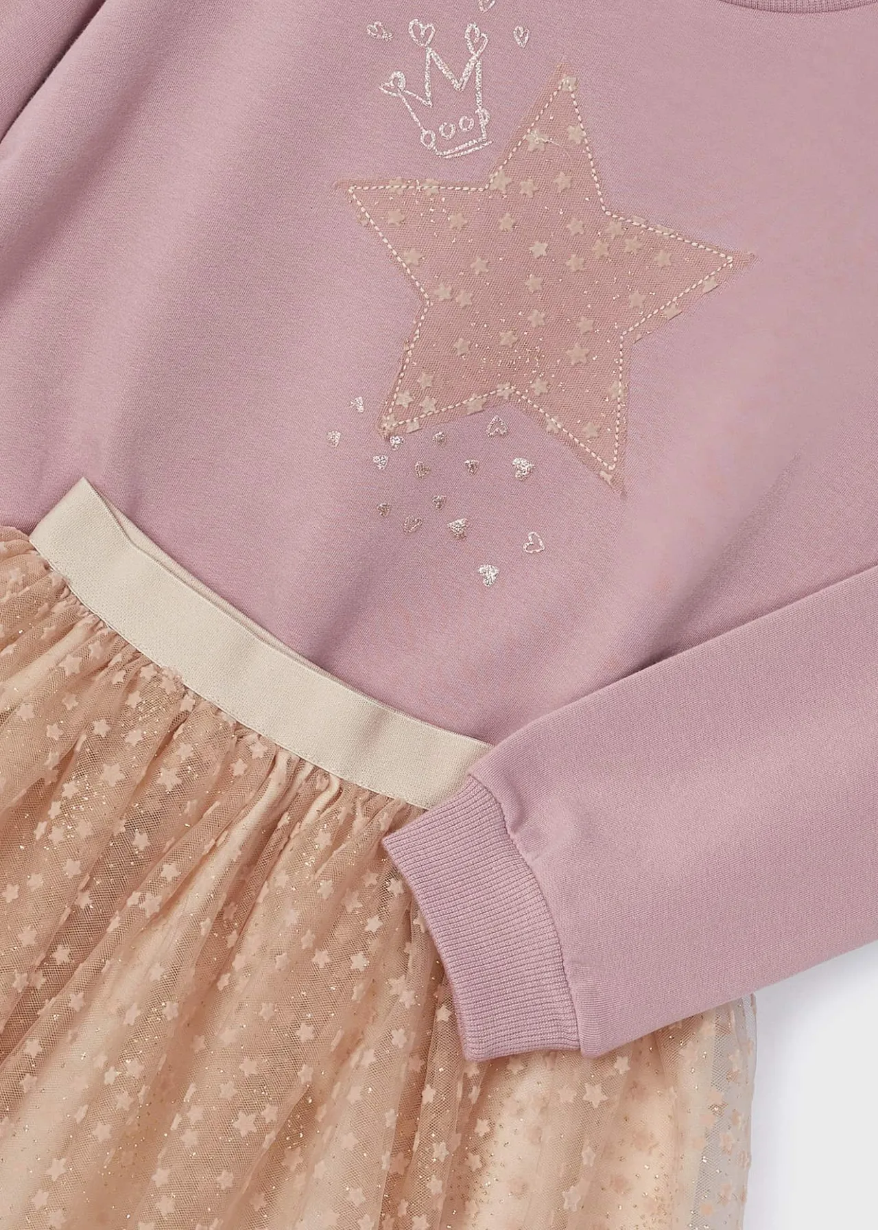 Mayoral Girl Tulle Skirt and Sweatshirt Set