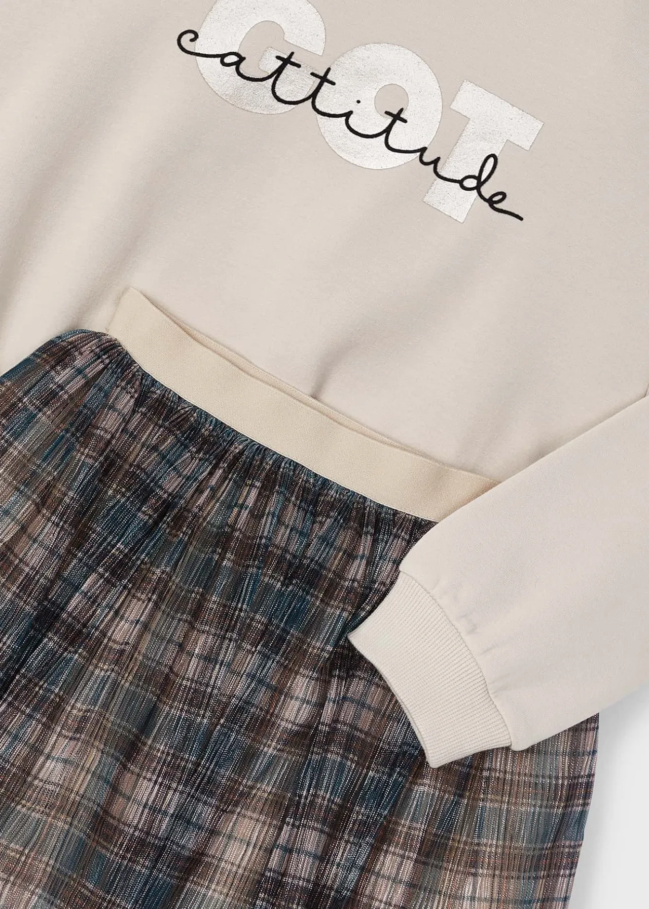 Mayoral Girl Tulle Skirt and Sweatshirt Set