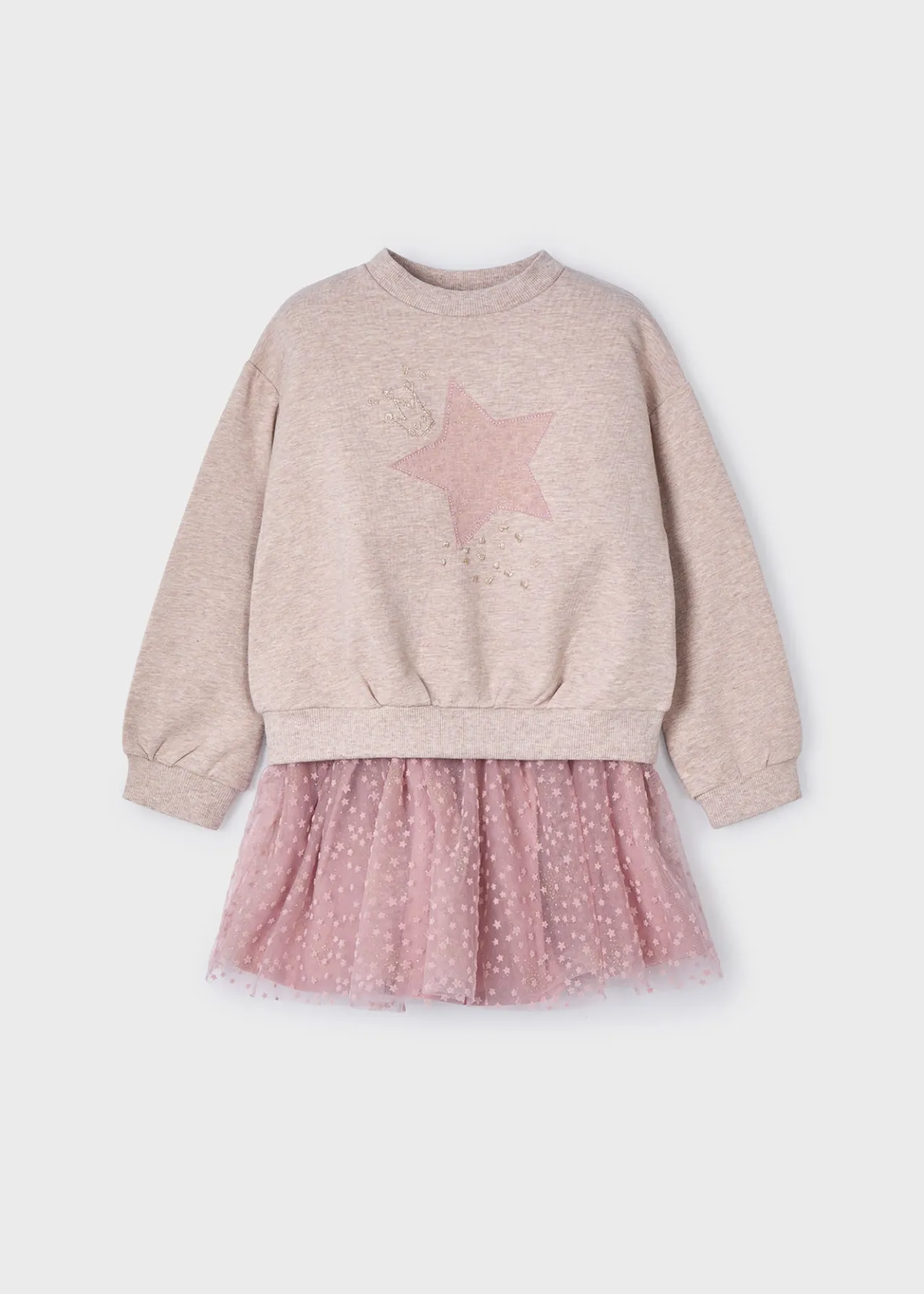 Mayoral Girl Tulle Skirt and Sweatshirt Set