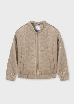 Mayoral Girl Velvet Bomber Jacket