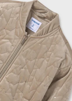 Mayoral Girl Velvet Bomber Jacket