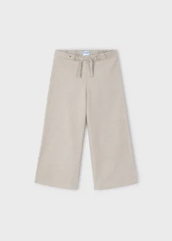 Mayoral Girl Wide Leg Pants with Tie Waist