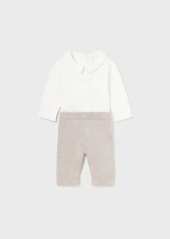 BOY Mayoral Newborn 3 Piece Knit Set