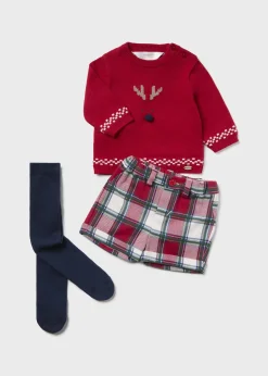 BOY Mayoral Newborn 3 Piece Reindeer Set