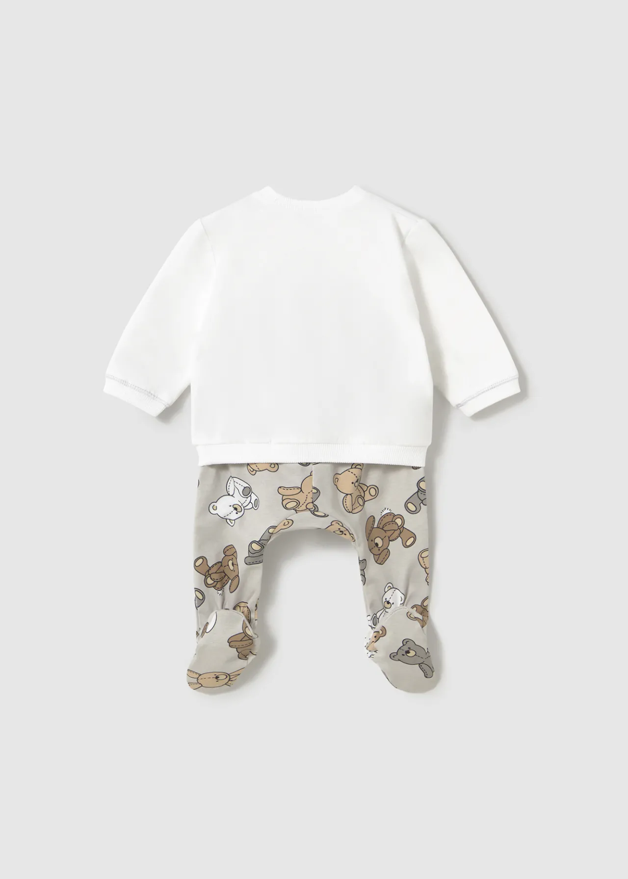 BOY Mayoral Newborn Bear Print Pants and Hoodie Set