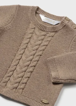 BOY Mayoral Newborn Braided Sweater