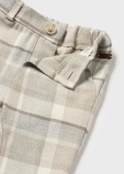 BOY Mayoral Newborn Checked Pants