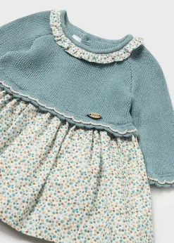 Mayoral Newborn Combined Knit Dress
