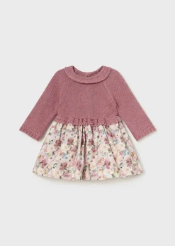 Mayoral Newborn Combined Knit Dress