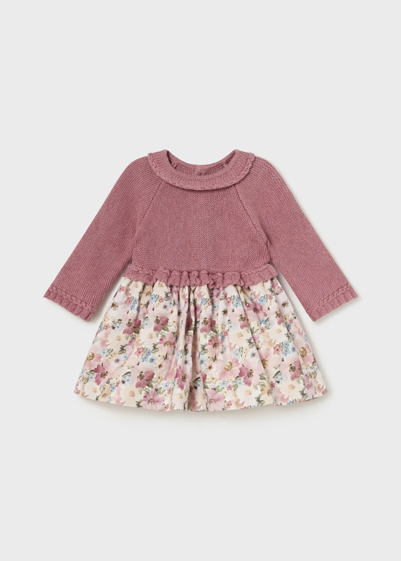 Mayoral Newborn Combined Knit Dress