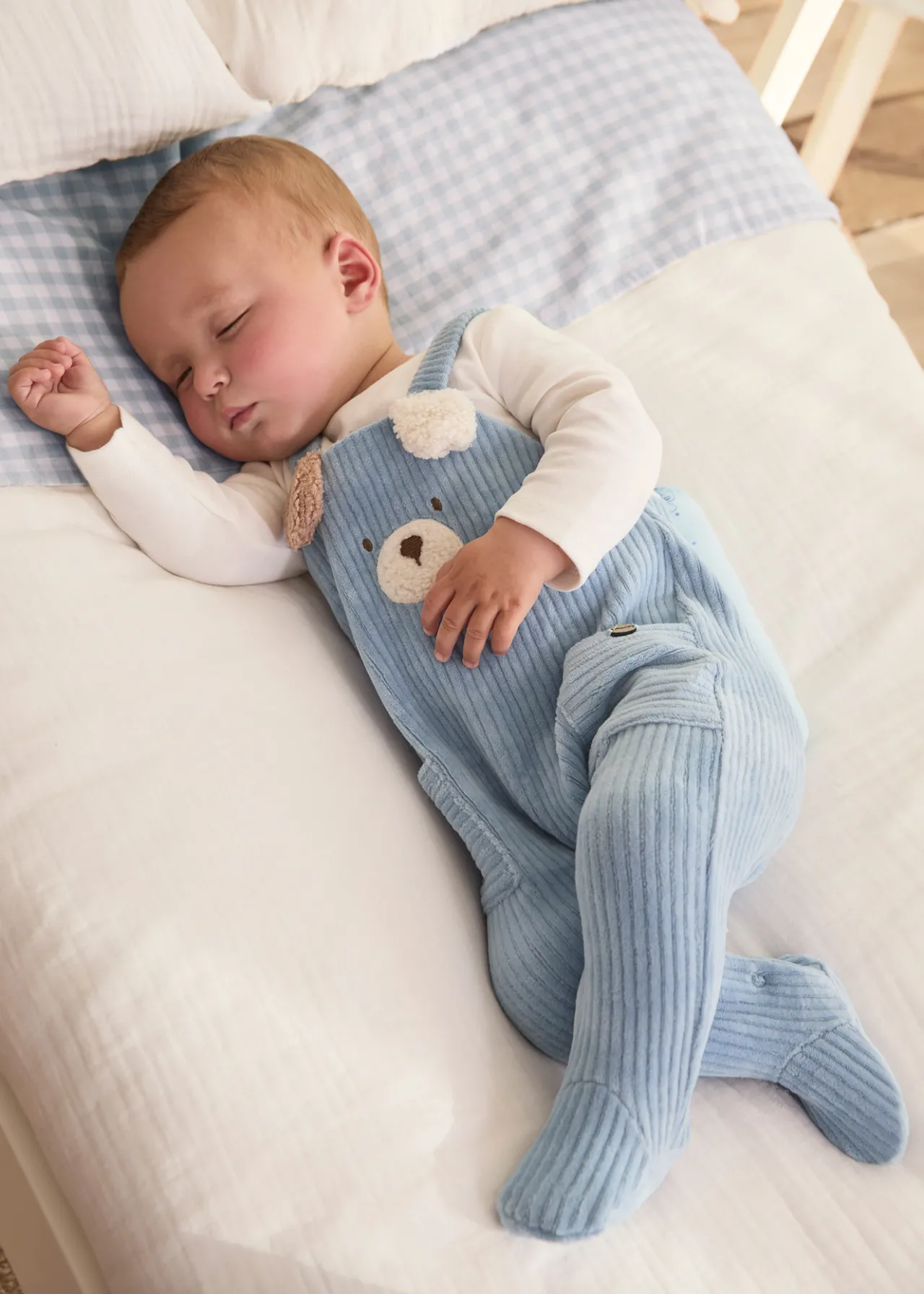 BOY Mayoral Newborn Corduroy Teddy One-Piece