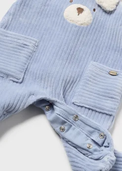BOY Mayoral Newborn Corduroy Teddy One-Piece