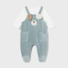 BOY Mayoral Newborn Corduroy Teddy One-Piece