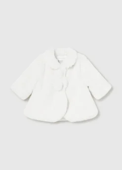 Mayoral Newborn Faux Fur Coat
