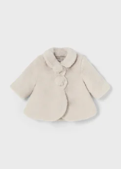 Mayoral Newborn Faux Fur Coat