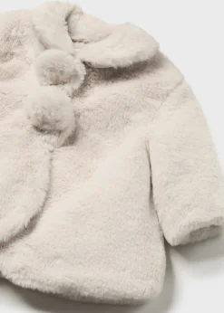 Mayoral Newborn Faux Fur Coat