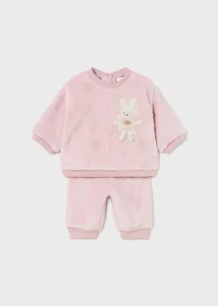 Mayoral Newborn Faux Fur Sweater and Pants Set