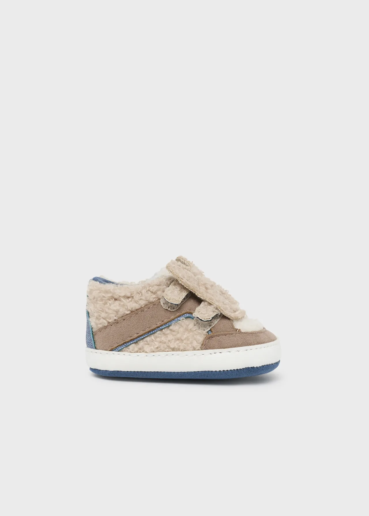 Mayoral Newborn Faux Sheepskin Sneakers