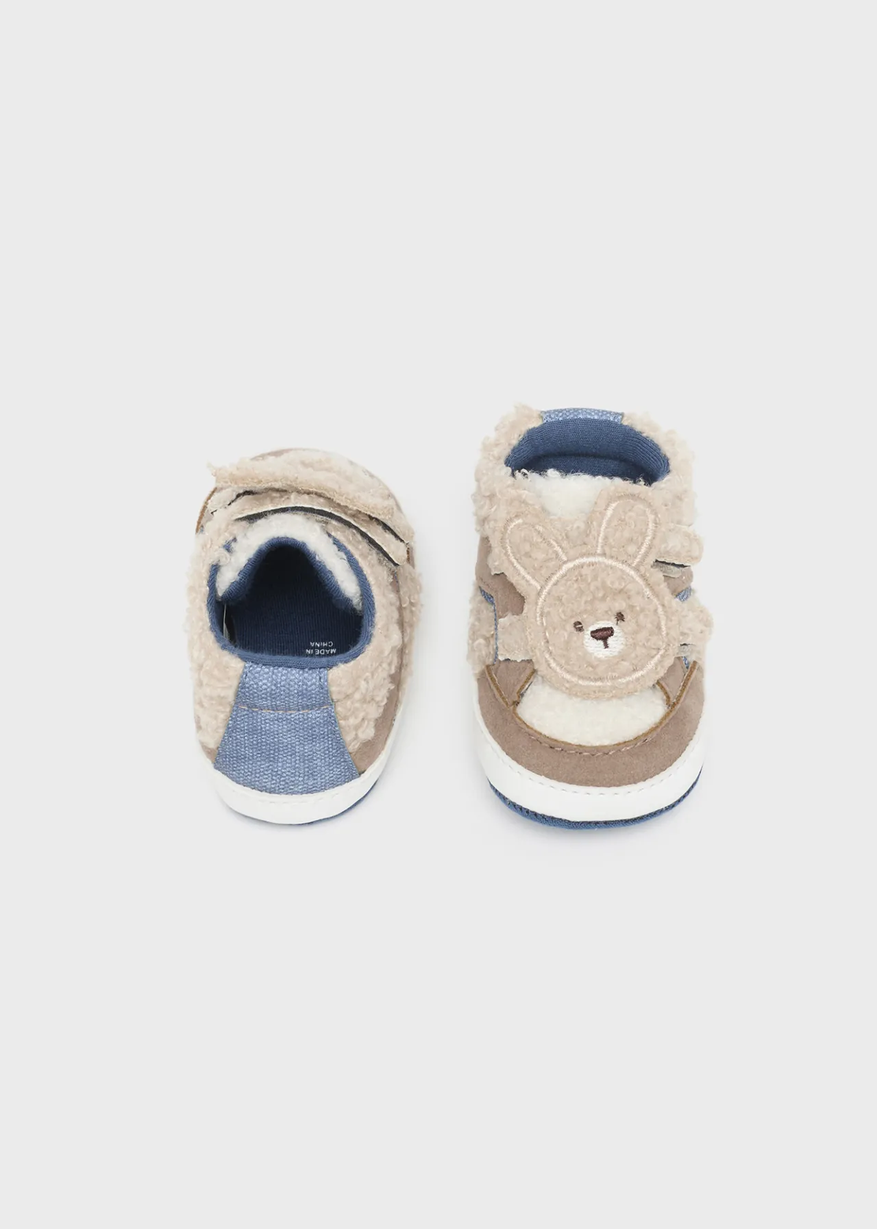 Mayoral Newborn Faux Sheepskin Sneakers
