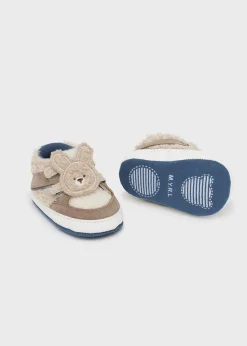 Mayoral Newborn Faux Sheepskin Sneakers