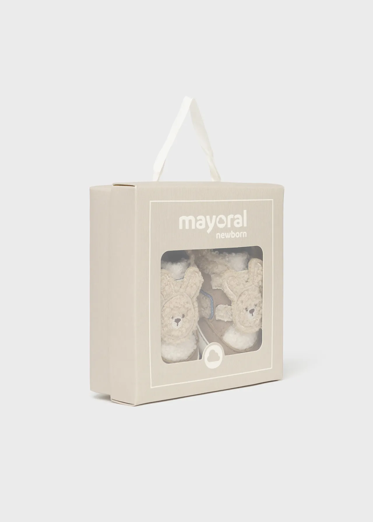 Mayoral Newborn Faux Sheepskin Sneakers