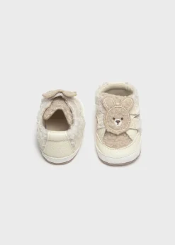 Mayoral Newborn Faux Sheepskin Sneakers
