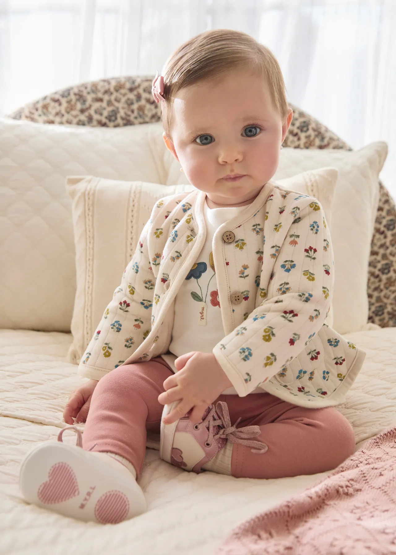 Mayoral Newborn Girl 3 Piece Floral Set