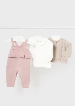 Mayoral Newborn Girl 3 Piece Knit Set