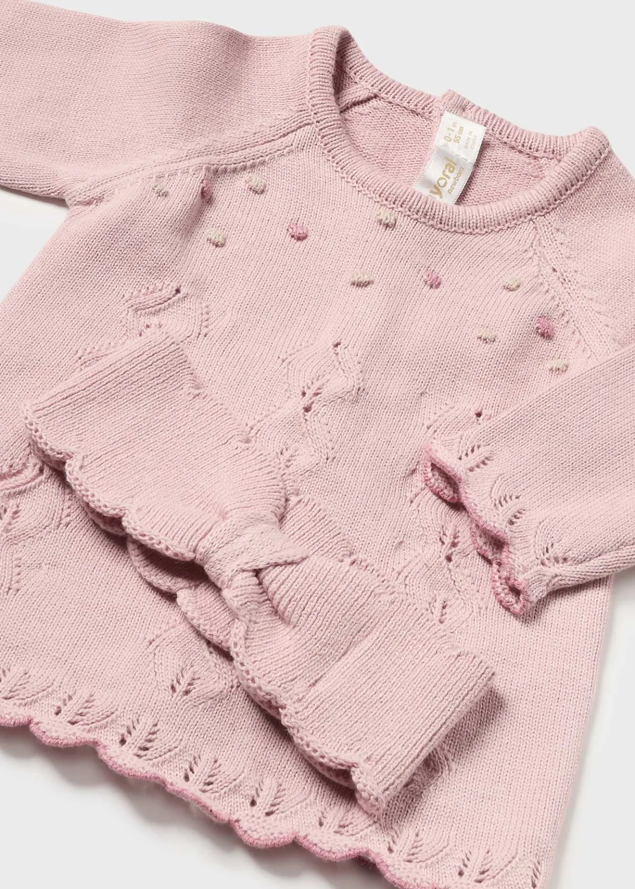 Mayoral Newborn Girl 3 Piece Knit Set