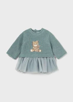 Mayoral Newborn Girl Combined Tulle Dress