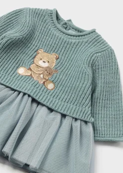 Mayoral Newborn Girl Combined Tulle Dress