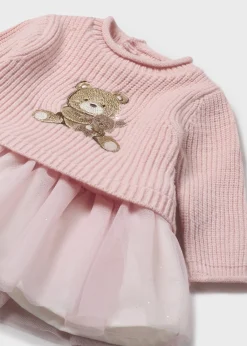 Mayoral Newborn Girl Combined Tulle Dress