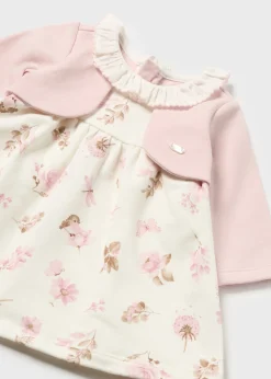 Mayoral Newborn Girl Dress with Faux Cardigan