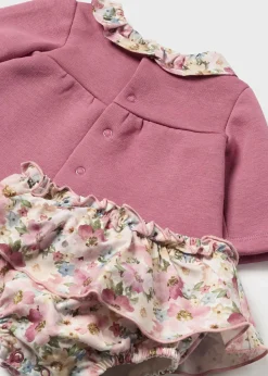 Mayoral Newborn Girl Floral JSWeater and Skirt Set
