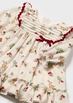 Mayoral Newborn Girl Floral Ruffle Dress