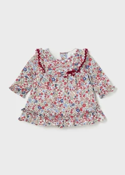 Mayoral Newborn Girl Floral Ruffle Dress