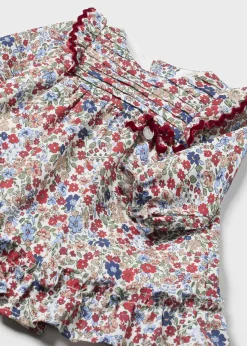 Mayoral Newborn Girl Floral Ruffle Dress
