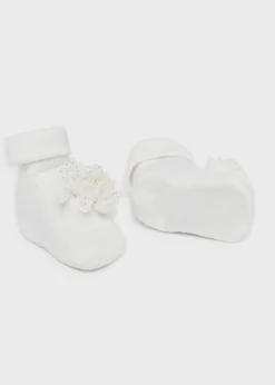 Mayoral Newborn Girl Headband and Socks Set