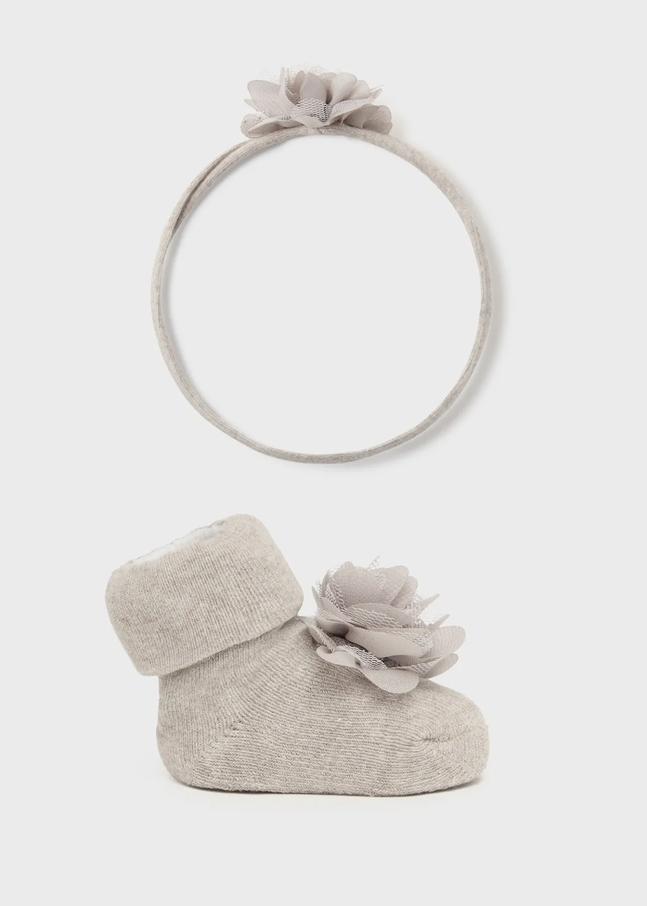 Mayoral Newborn Girl Headband and Socks Set