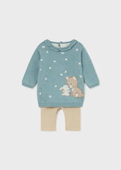 Mayoral Newborn Girl Knit Sweater and Pants Set