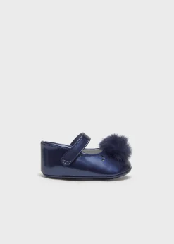 Mayoral Newborn Girl Pom Pom Mary Janes