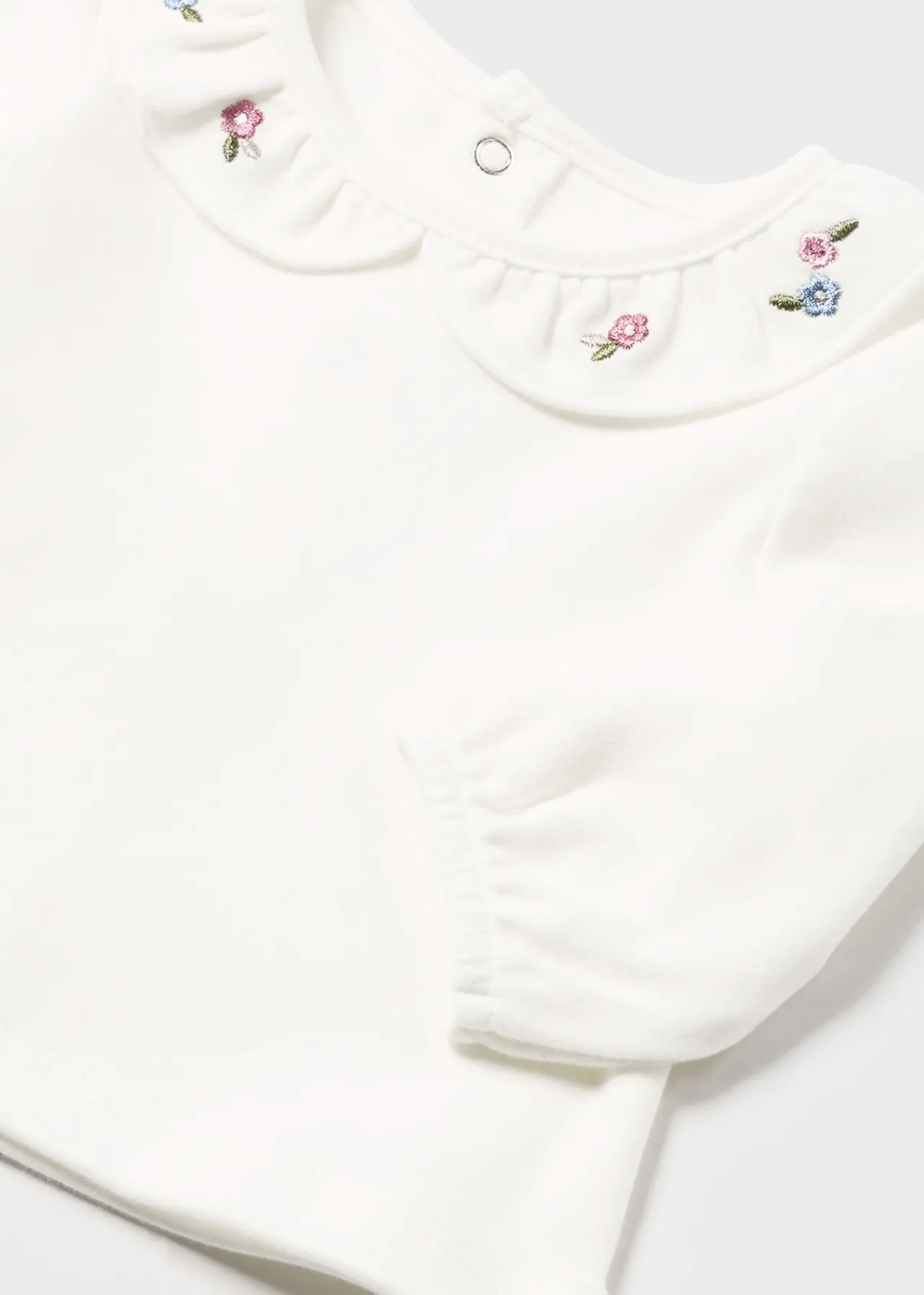 Mayoral Newborn Girl Ruffle Dungarees and T-Shirt Set