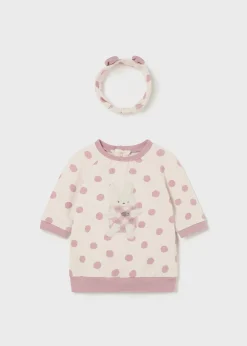Mayoral Newborn Girl Sweater Dress with Headband