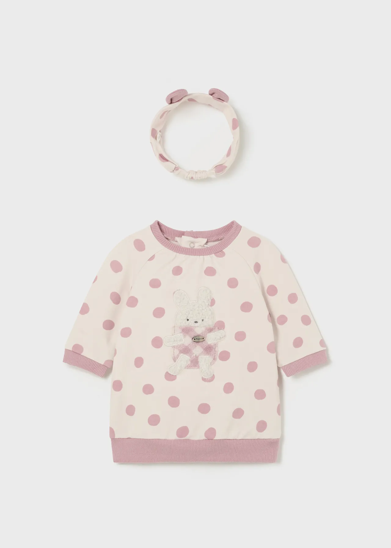 Mayoral Newborn Girl Sweater Dress with Headband