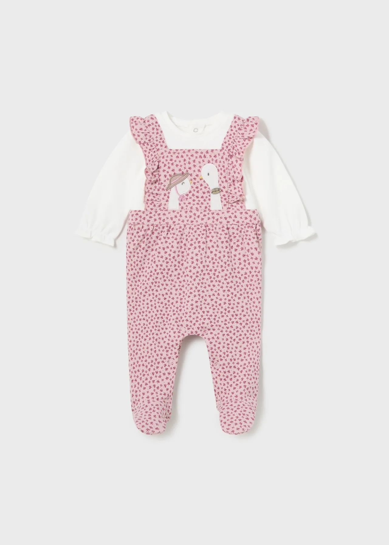Mayoral Newborn Goose Print One-Piece