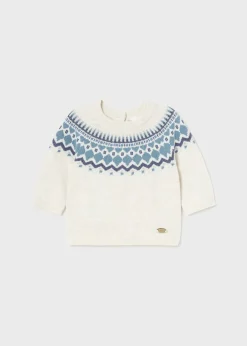 BOY Mayoral Newborn Jacquard Sweater