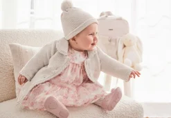 Mayoral Newborn Knit Coat with Hat