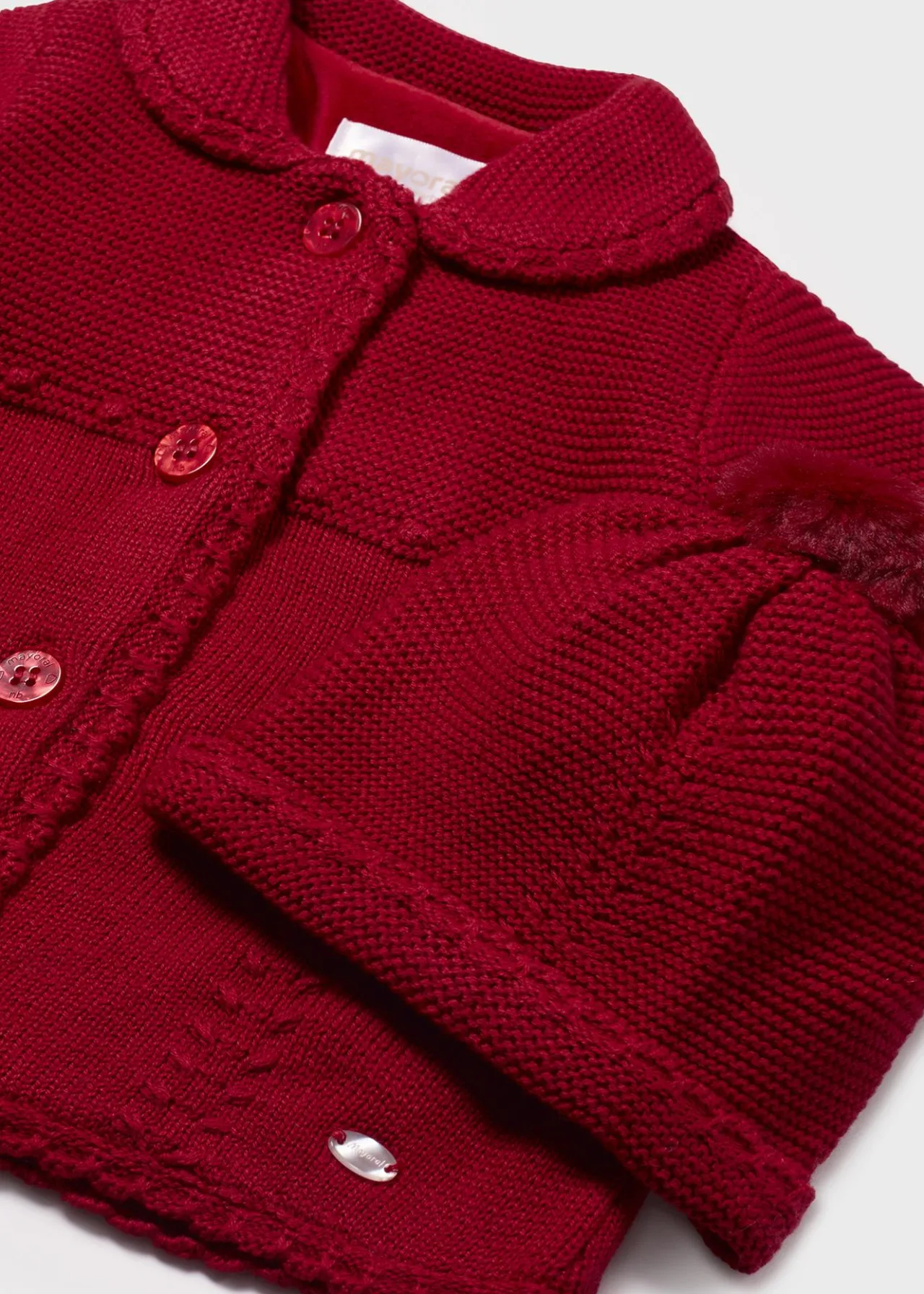 Mayoral Newborn Knit Coat with Hat