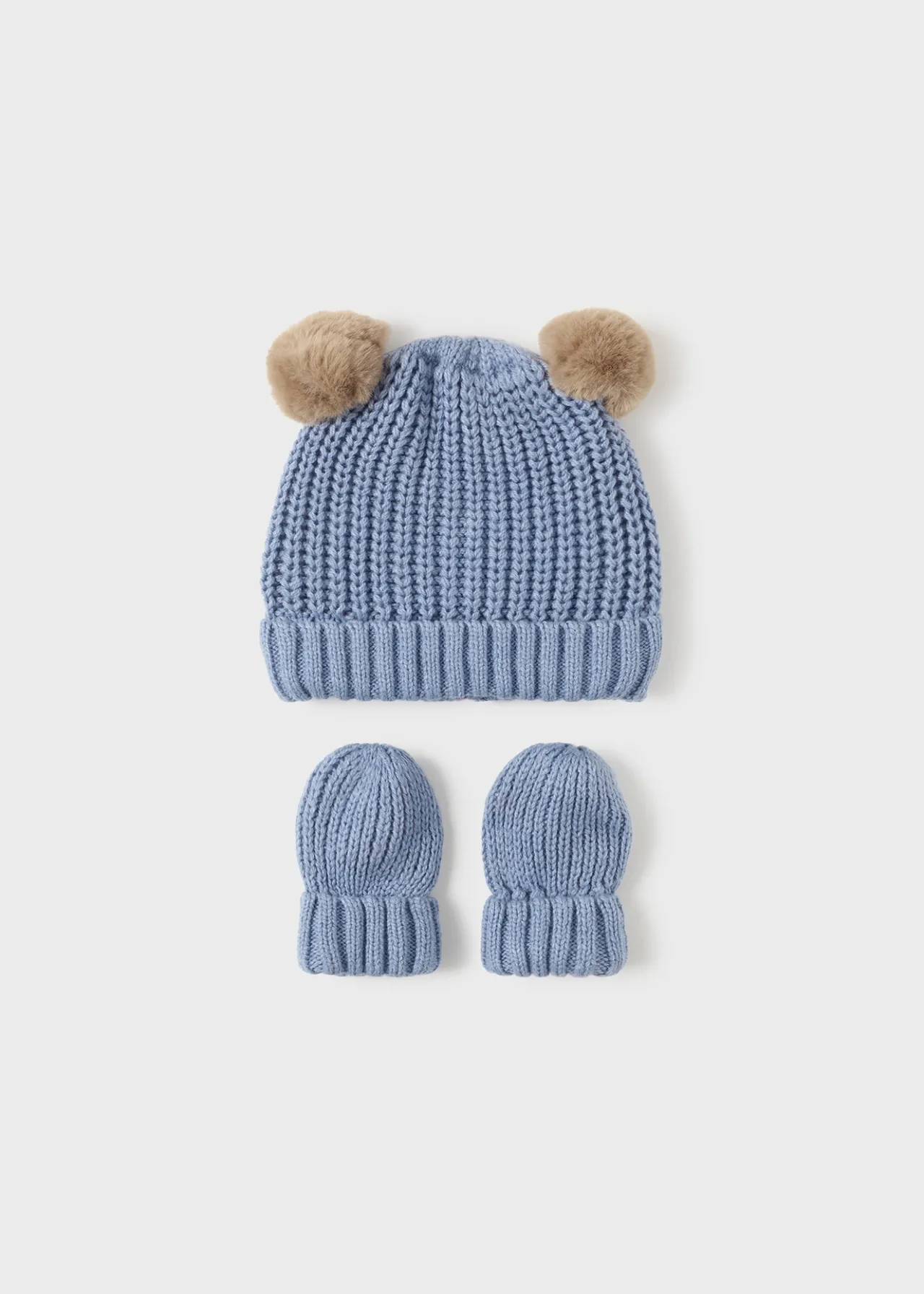 BOY Mayoral Newborn Knit Hat and Mittens Set